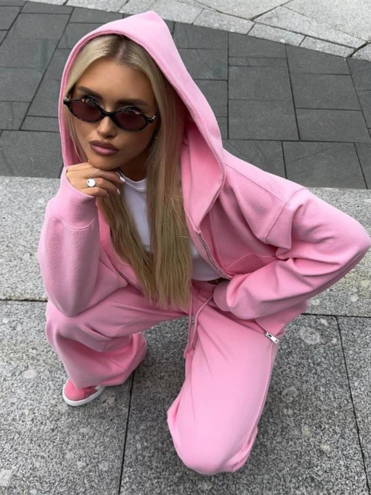 Women’s Zip-Up Hoodie & Pants Set