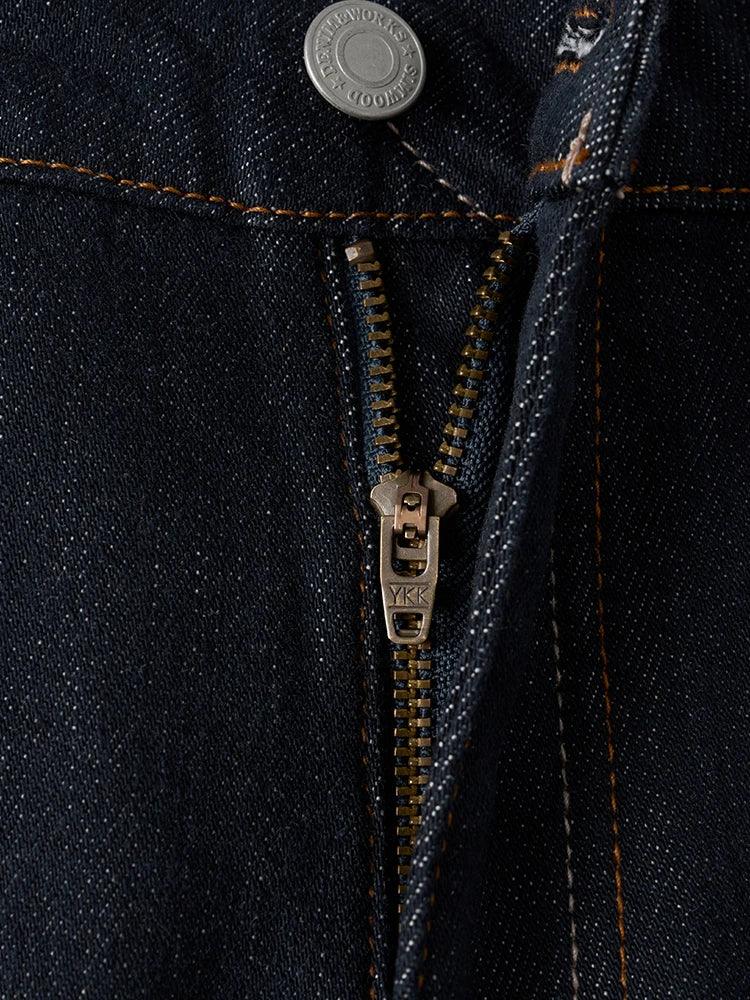 Heavyweight  Fadeless Denim Jeans Men – Regular Fit Autumn Brushed Liner