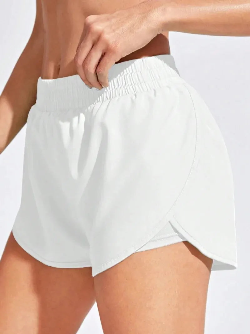 High-Waist Yoga Workout Shorts – Stretch Fitness Activewear for Women-HighTouch