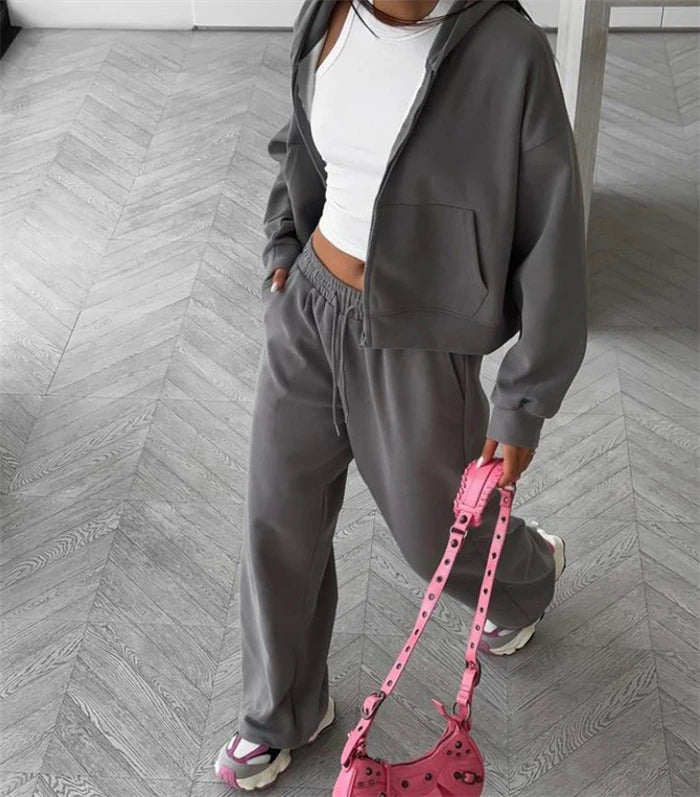 Women’s Zip-Up Hoodie & Pants Set
