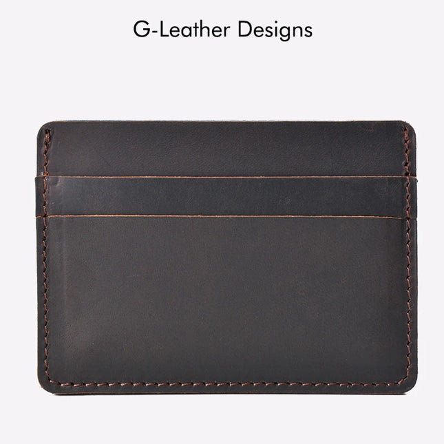 Vintage Crazy Horse Leather Card Holder