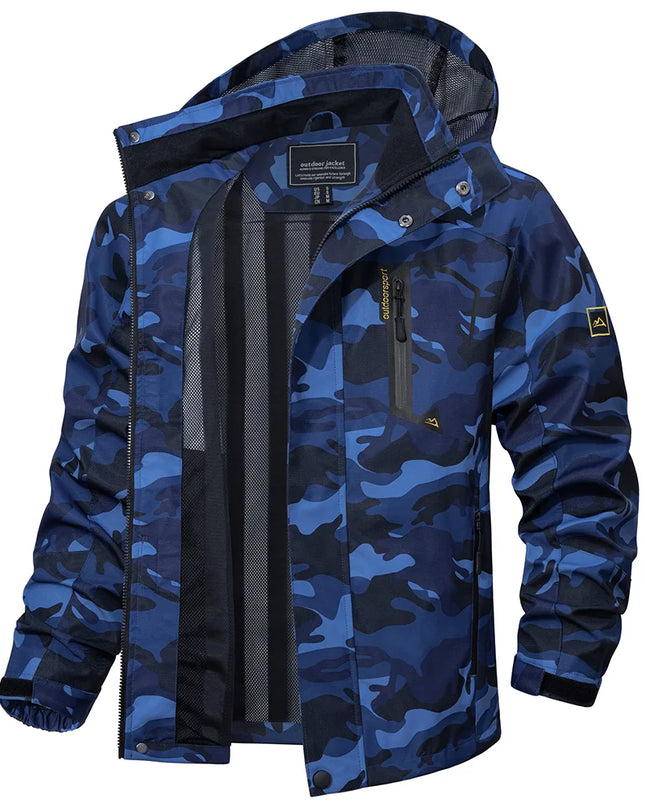 Men's Lightweight Mesh-Lined Waterproof Windbreaker Jacket