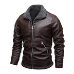 Men’s Slim High-Quality PU Leather Motorcycle Jacket-HighTouch