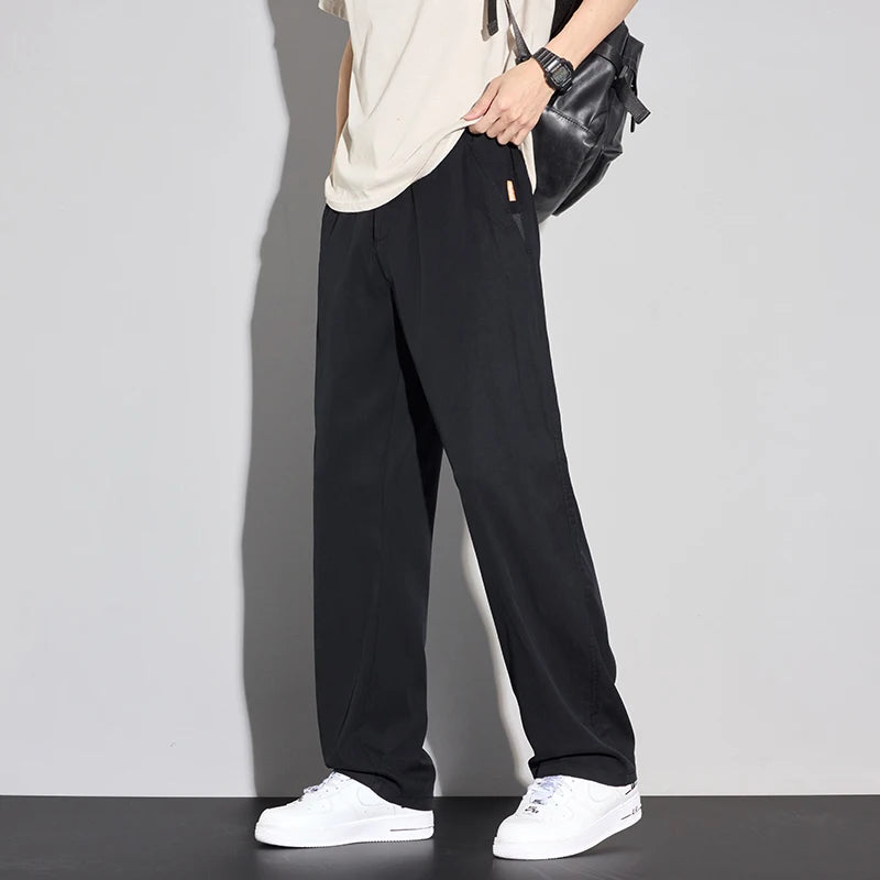 Men’s Lyocell Summer Trousers – Lightweight, Breathable Stretch Pants-HighTouch