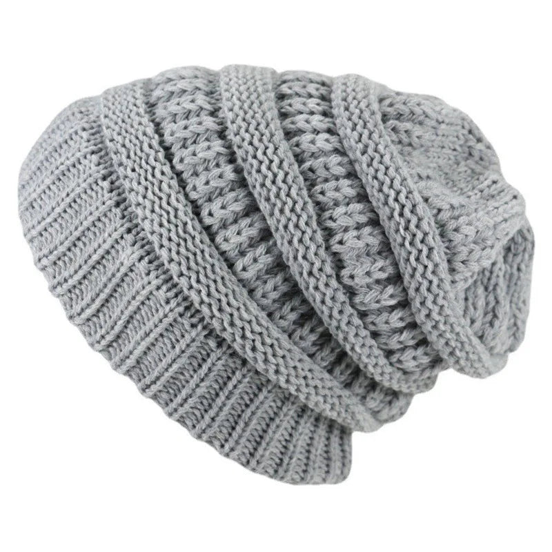 Satin-Lined Knitted Beanie
