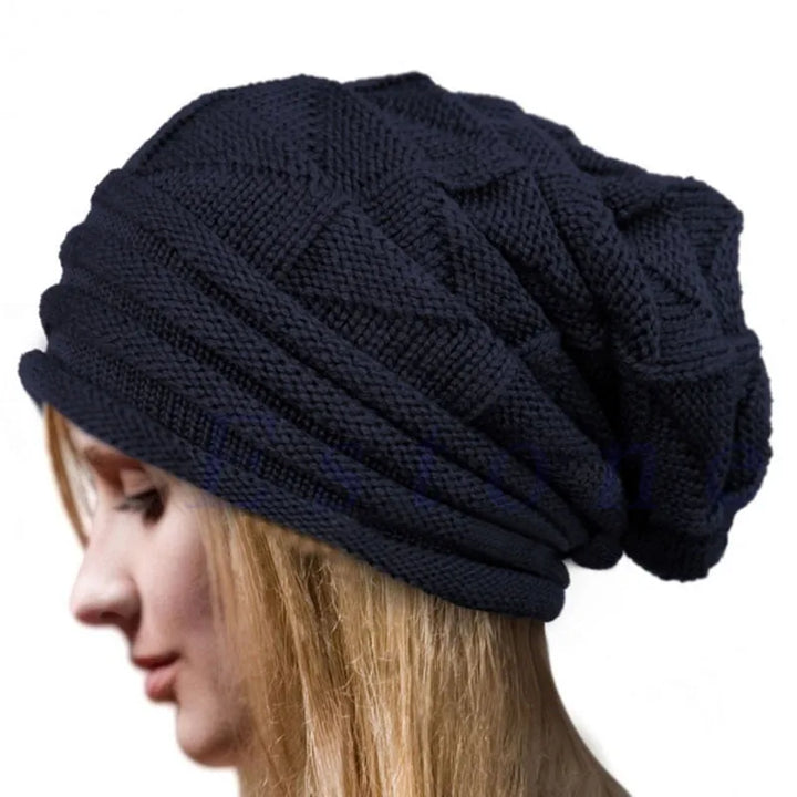 Unisex Oversized Baggy Knitted Beanie-HighTouch