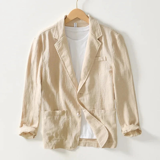 Men’s Cotton‑Linen Travel Shirt