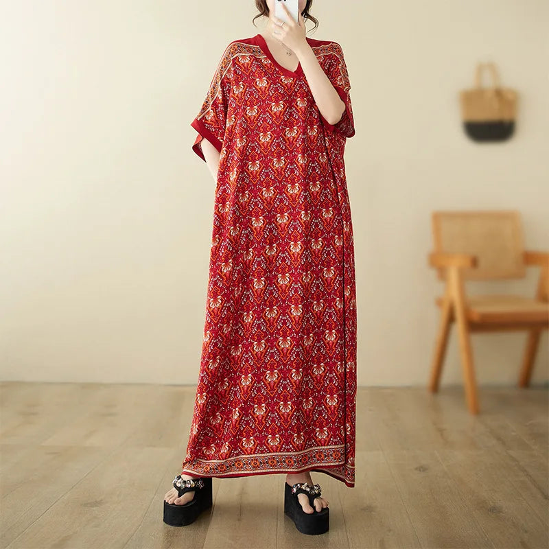 Bohemian Ethnic Summer Dress – Vintage Loose Streetwear-HighTouch