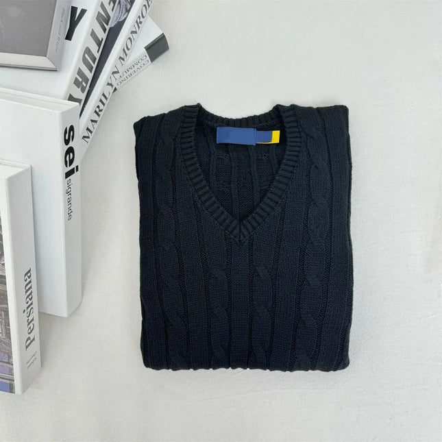 Loose Oversized Unisex V-Neck Sweater