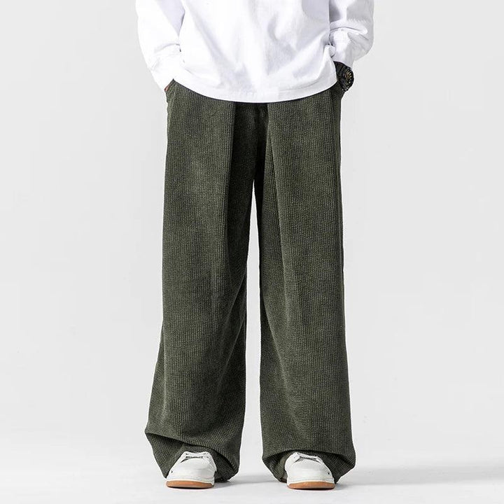 Men's Wide-Leg Corduroy Pants – 90s Style