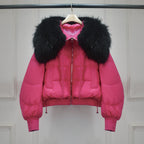 Short White Duck Down Parka Women-HighTouch