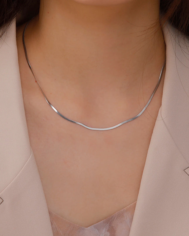 Gold Colour Stainless Steel Snake Chain Necklace