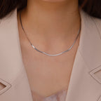 Gold Colour Stainless Steel Snake Chain Necklace-HighTouch