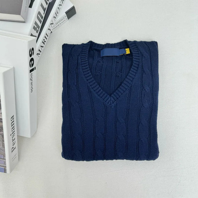 Loose Oversized Unisex V-Neck Sweater