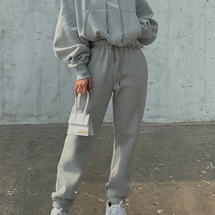 Women’s Fleece Tracksuit Set – Soft Hoodie & Jogger Pants for Cozy Style