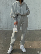 Women’s Fleece Tracksuit Set – Soft Hoodie & Jogger Pants for Cozy Style-HighTouch