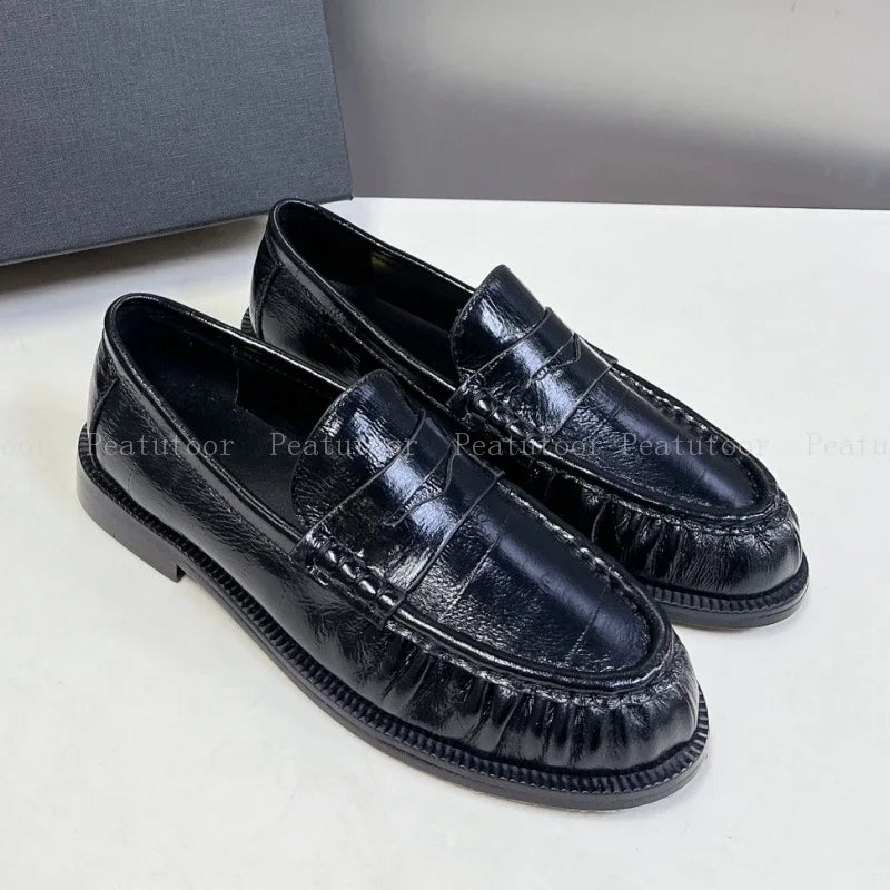Leather Slip-On Loafers
