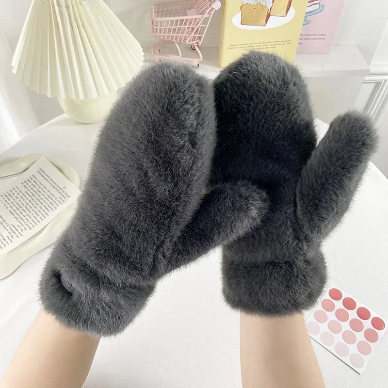 Winter Plush Cashmere‑Like Gloves