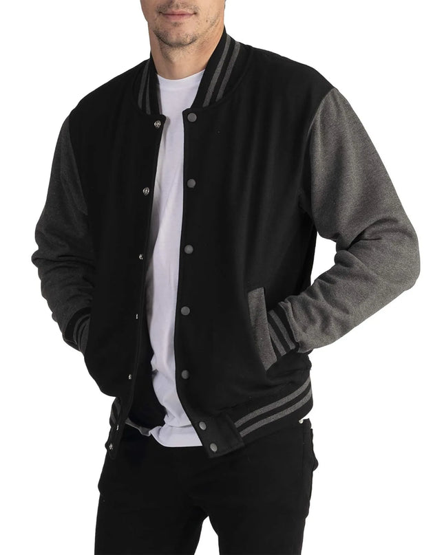 Men’s Loose-Fit Baseball Jersey Bomber Jacket