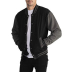 Men’s Loose-Fit Baseball Jersey Bomber Jacket-HighTouch