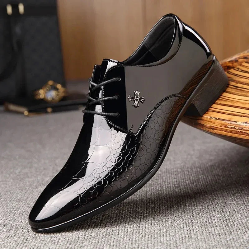 Men’s Patent Leather Dress Shoes for Black Tie