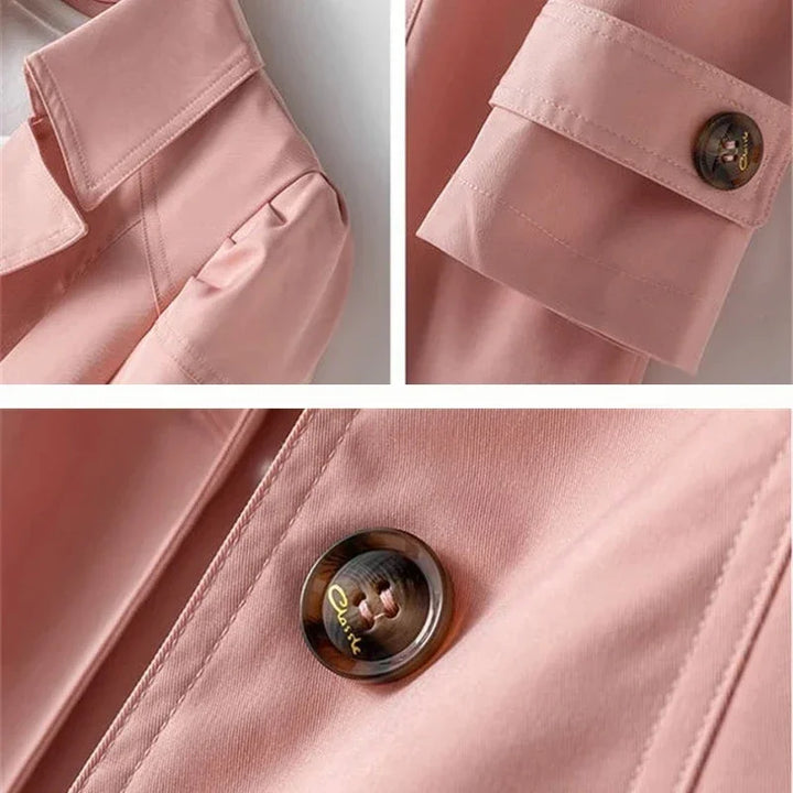 Women’s Weather-Resistant Cotton Blend Trench Coat