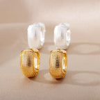 Gold Colour | Silver Stainless Steel Small Hoop Earrings-HighTouch