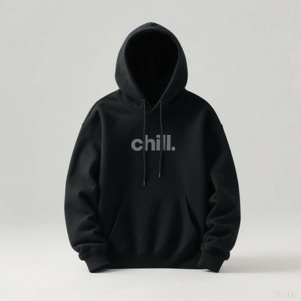 Heavy-Duty Letter Print Hoodie – Oversized Street Style Sweatshirt