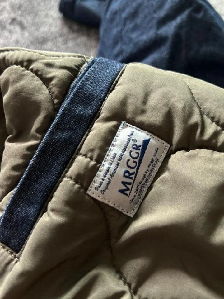 Retro Thick Cotton Stand-Collar Jacket Men-HighTouch