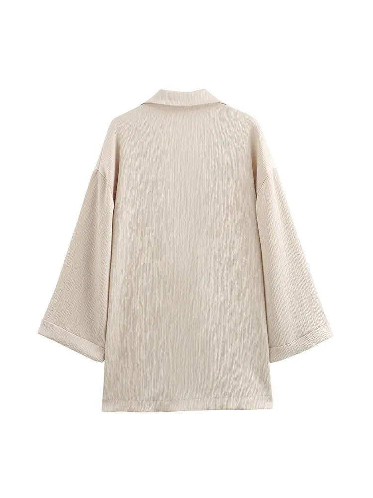 Women’s Double-Breasted Blazer & Wide-Leg Trousers Set