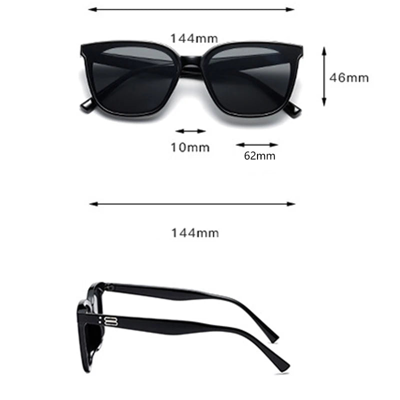 Women’s High-End Square Sunglasses – Light-Colored Summer Sunshade
