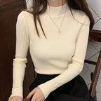 Women’s Stretch Knit Pullover Sweater – Slim Fit Casual Top-HighTouch