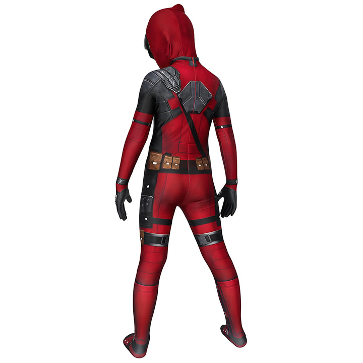 High Quality Deadpool Costume Halloween Cosplay Costume Deadpool Suit Jumpsuit deadpool Costume Carnival Festival Gift Sword Set