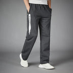 Loose Fit Men’s Straight-Leg Stripe Running Sweatpants-HighTouch