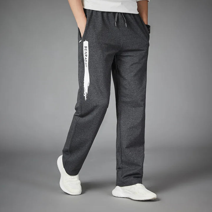 Loose Fit Men’s Straight-Leg Stripe Running Sweatpants-HighTouch