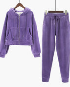 Purple suit [double-sided velvet thickened non-Pilling high quality]]