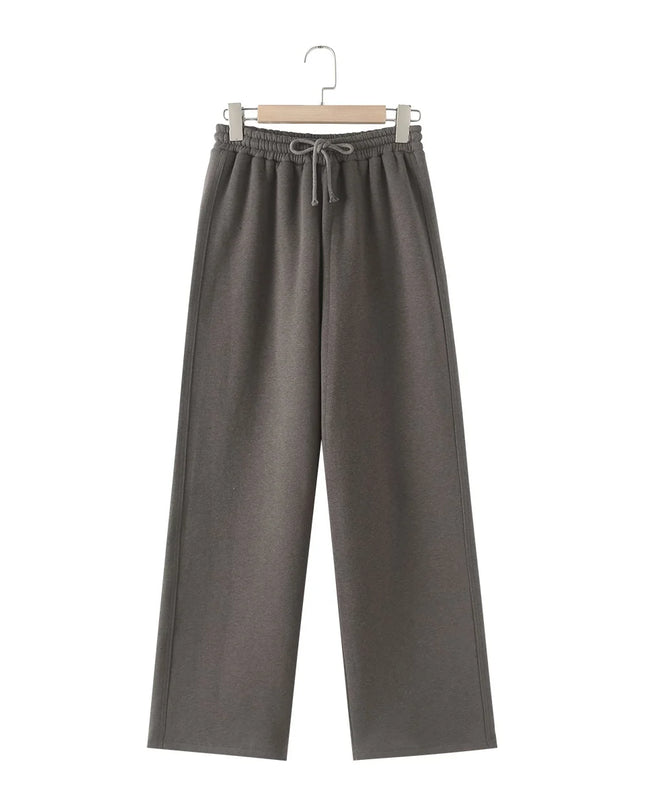 Women’s Casual Hooded Pullover & Straight Pants Set — Cozy, Chic & Versatile