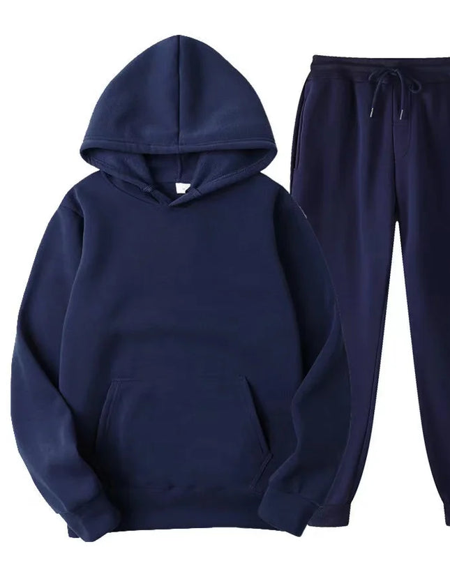 Womens Autumn/Winter Hoodie & Sweatpants Set – Casual Pullover Tracksuit