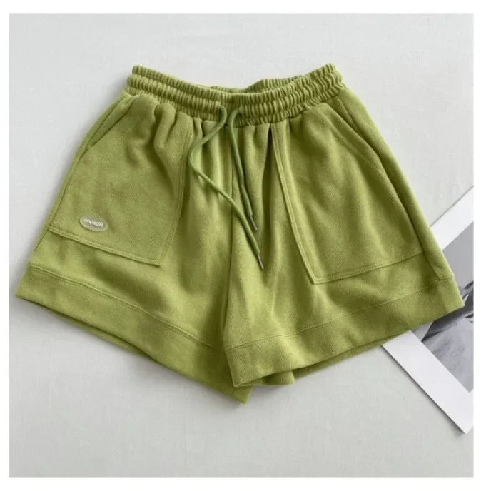 Women’s Drawstring Wide Leg Shorts – Comfortable Casual Summer-HighTouch