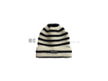 2025 Autumn/Winter Multi-Functional Solid Color Knitted Hat with Warm Hood and Striped Design