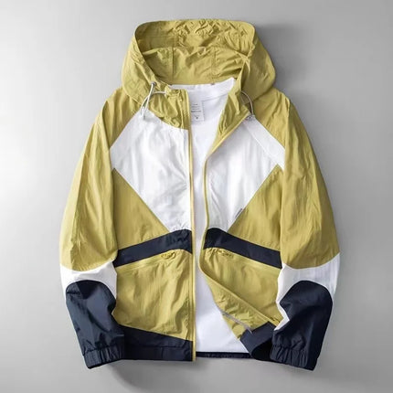 Men’s Ice-Silk Sunscreen Hooded Jacket – Lightweight Cool Spring/Summer Outerwear