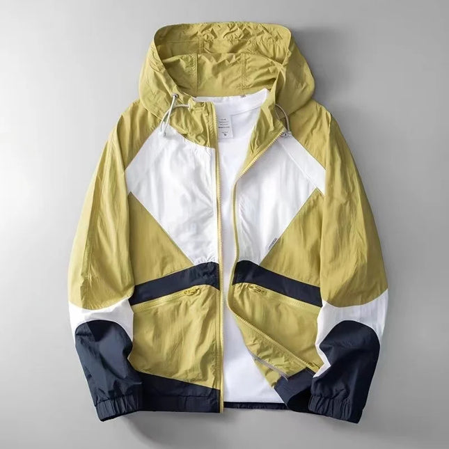 Men’s Ice-Silk Sunscreen Hooded Jacket – Lightweight Cool Spring/Summer Outerwear