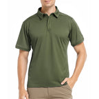 Men’s Short Sleeve Tactical Polo – Lightweight Performance & Outdoor Utility Shirt-HighTouch