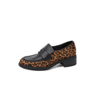 Leopard Leather Loafers-HighTouch