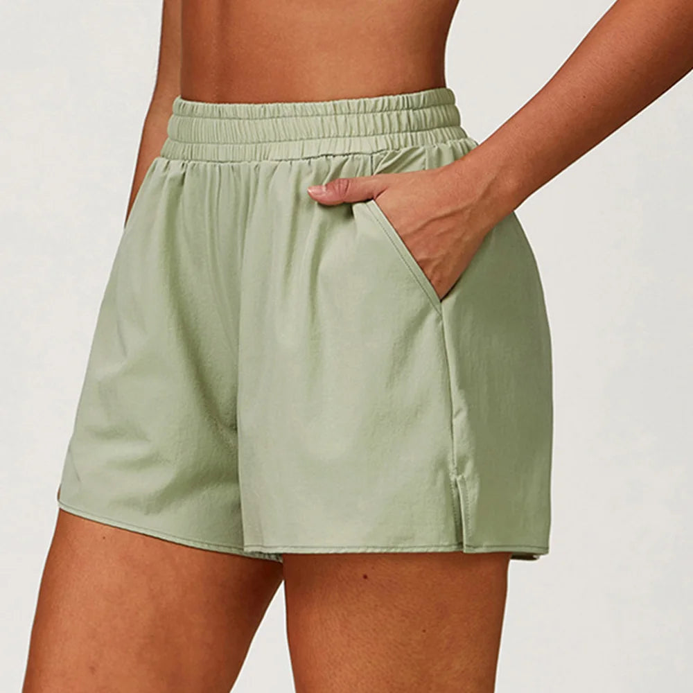 High-Waist Compression Yoga Shorts