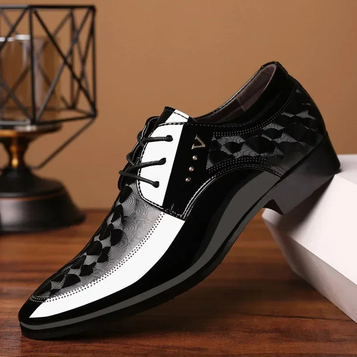 Men's Oxford Dress Shoes – Gloss Finish Lace-Up