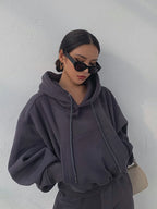 Women’s Fleece Tracksuit Set – Soft Hoodie & Jogger Pants for Cozy Style-HighTouch
