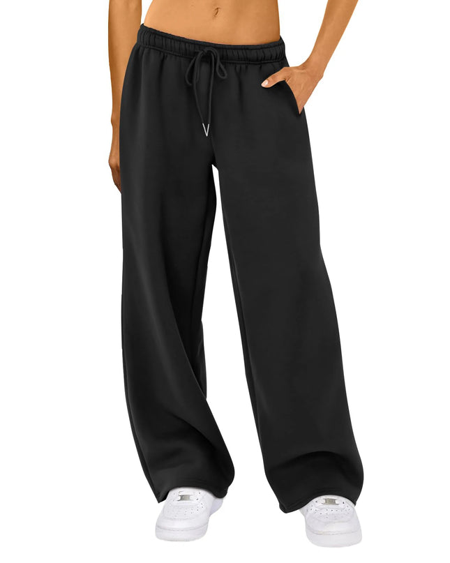 High-Waist Drawstring Wide-Leg Joggers – Casual Streetwear Comfort