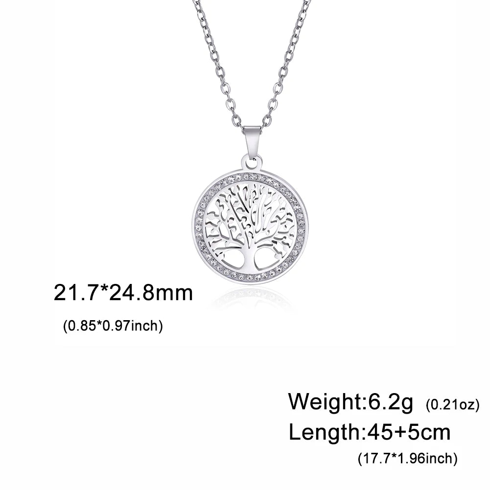 Skyrim Tree of Life Zircon Pendant Necklace-HighTouch