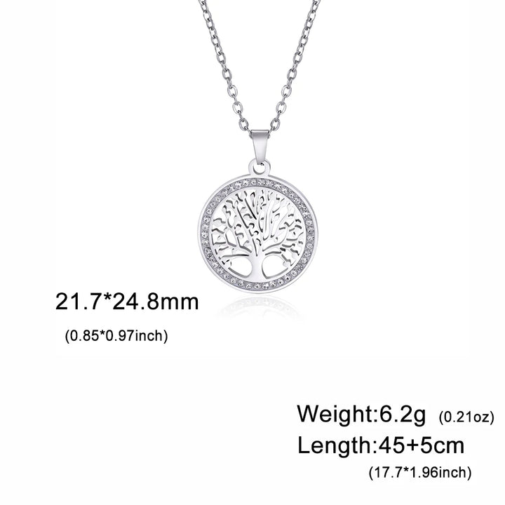 Skyrim Tree of Life Zircon Pendant Necklace-HighTouch